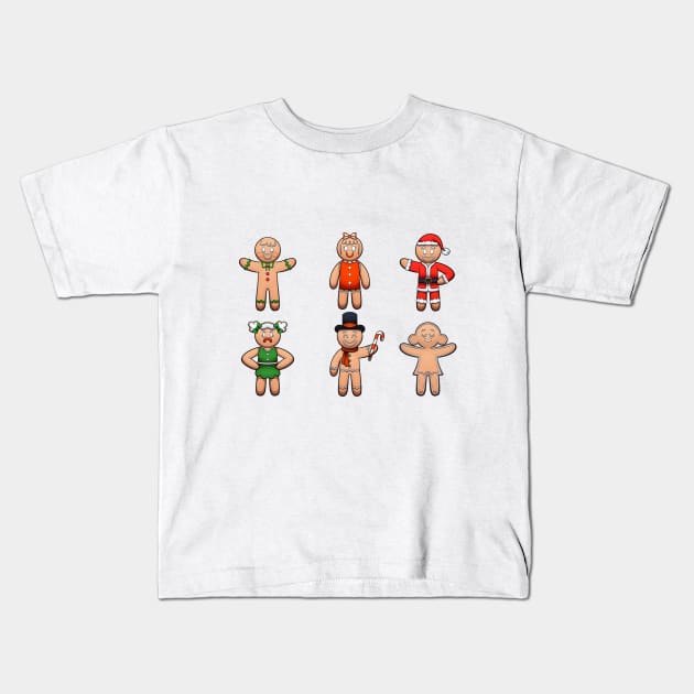 Gingerbread Men And Women Kids T-Shirt by TheMaskedTooner